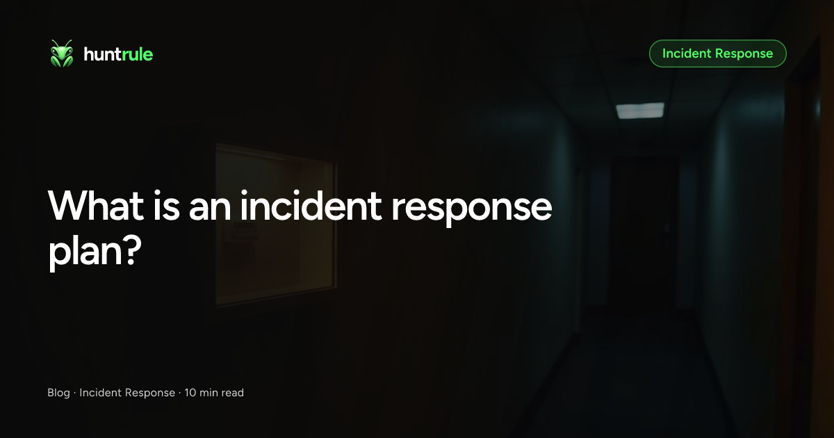 A break-glass emergency box mounted on a dark corridor wall, the folded instruction card just visible behind intact glass