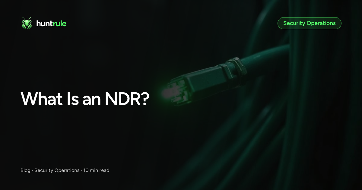 A fibre optic tap clamped around a bundle of cables in a dark plant room, thin green light escaping the splice