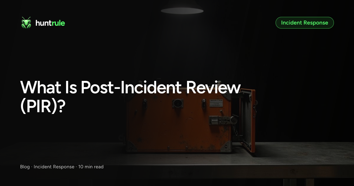 A scuffed orange flight recorder recovered onto a steel table under a single work lamp