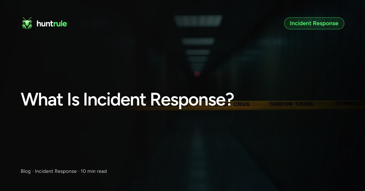 A single line of cordon tape stretched across a dark, empty office corridor